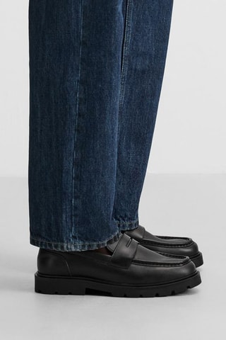 Mocassins en cuir - Noir