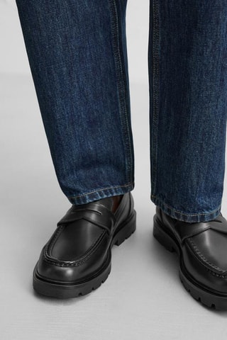 Mocassins en cuir - Noir