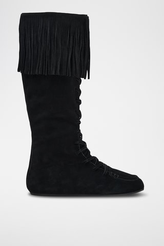 Bottes en nubuck - Noir