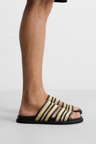 Mules - Noir et beige