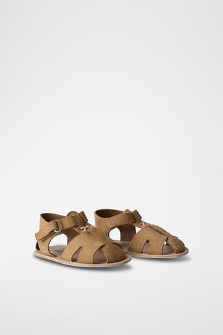 Sandales en nubuck - Marron clair
