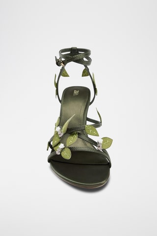 Sandales à talons - Noir et vert