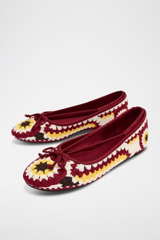 Ballerines - Blanc et rouge