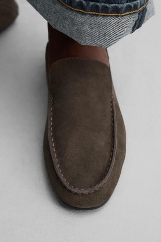 Mocassins en nubuck - Marron