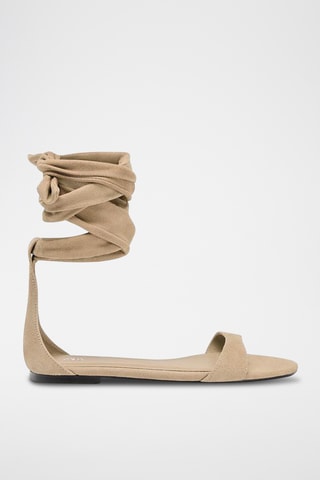 Sandales en nubuck - Ecru