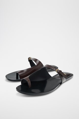 Sandales en cuir - Marron