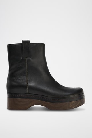 Bottines en cuir - Noir