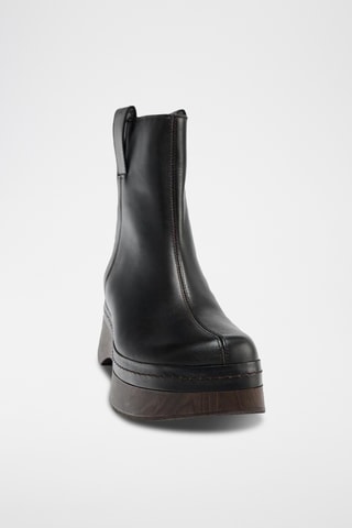 Bottines en cuir - Noir