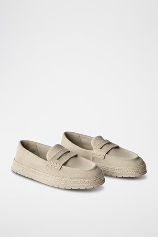 Mocassins en nubuck - Beige
