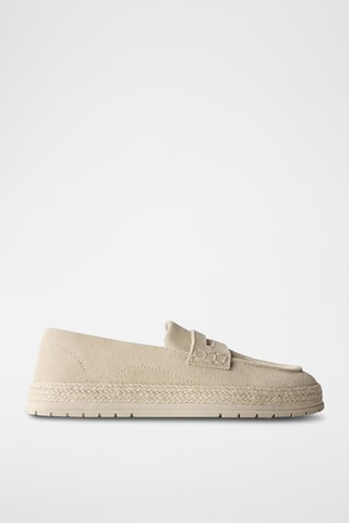 Mocassins en nubuck - Beige