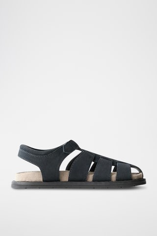 Sandales en nubuck - Bleu marine