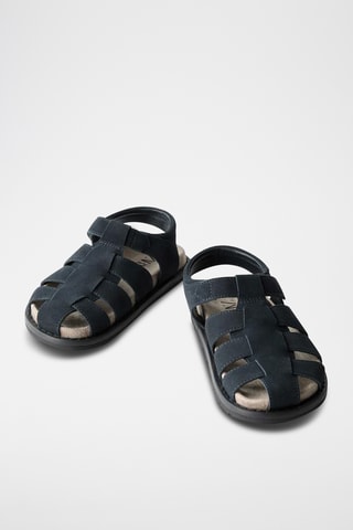 Sandales en nubuck - Bleu marine