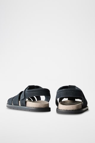 Sandales en nubuck - Bleu marine