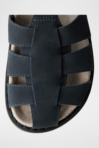 Sandales en nubuck - Bleu marine