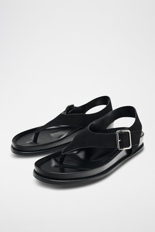 Sandales en nubuck - Noir