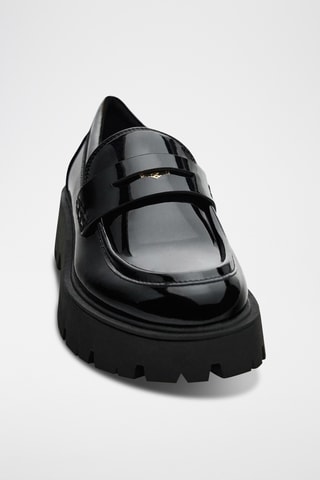 Mocassins plateformes vernis - Noir