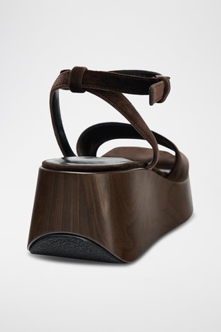 Sandales compensées - Marron