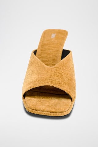 Mules à talons - Moutarde chiné