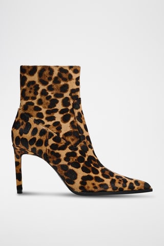 Bottines en nubuck - Beige et noir