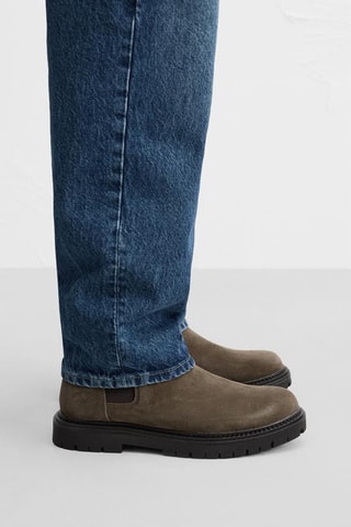 Bottines Chelsea en nubuck - Taupe