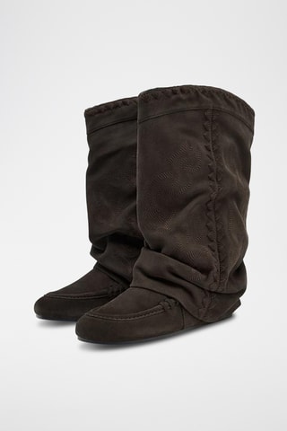 Bottines en nubuck - Marron