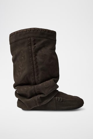 Bottines en nubuck - Marron
