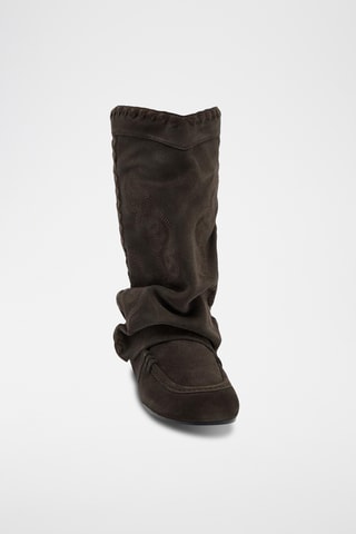 Bottines en nubuck - Marron