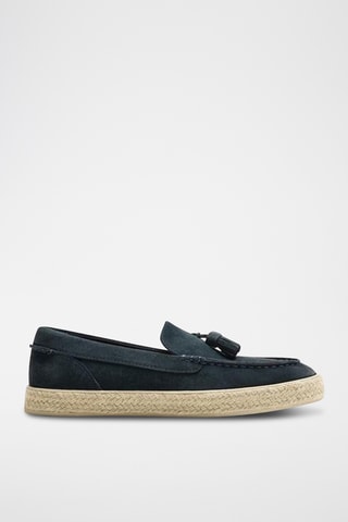 Mocassins en nubuck - Bleu marine