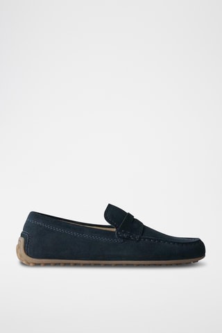 Mocassins en nubuck - Bleu marine