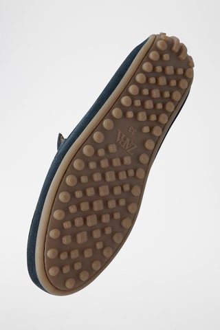 Mocassins en nubuck - Bleu marine