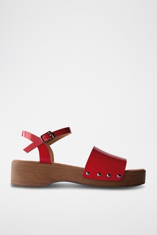 Sandales plateformes vernies - Rouge