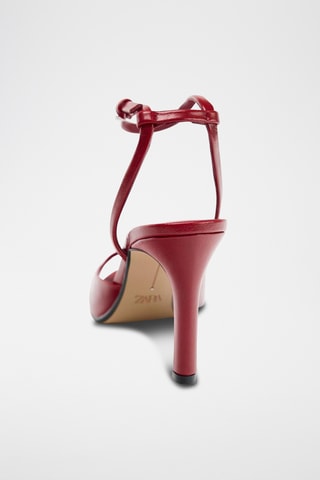 Sandales à talons - Rouge