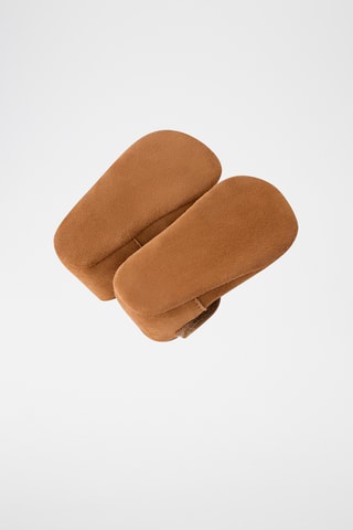 Chaussons en nubuck - Camel