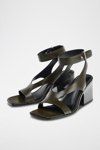 Sandales à talons - Kaki