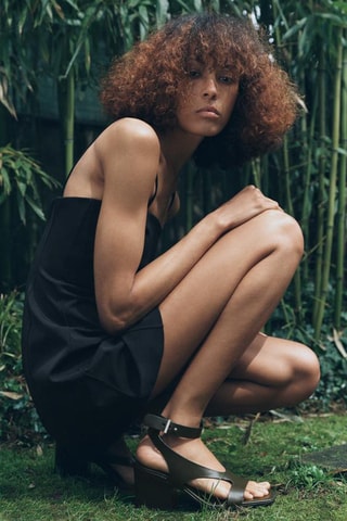 Sandales à talons - Kaki