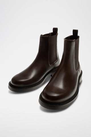 Bottines Chelsea en cuir - Marron