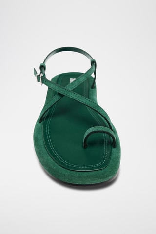 Sandales en cuir - Vert