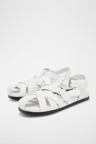 Sandales en cuir - Blanc