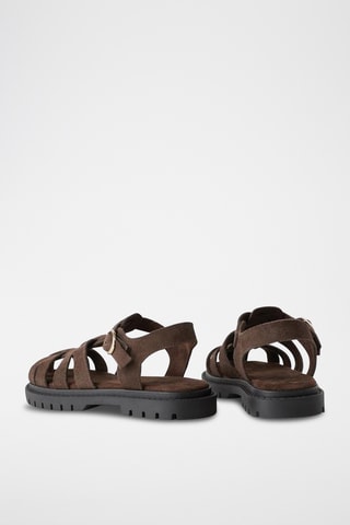 Sandales en nubuck - Marron