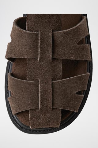 Sandales en nubuck - Marron