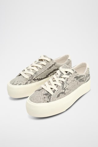 Baskets plateformes - Gris clair