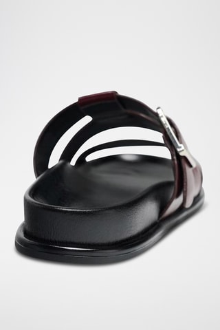 Mules en cuir - Bordeaux