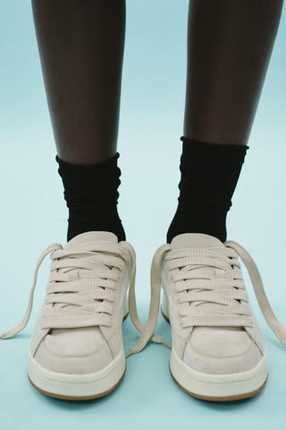 Tennis plateformes - Ecru