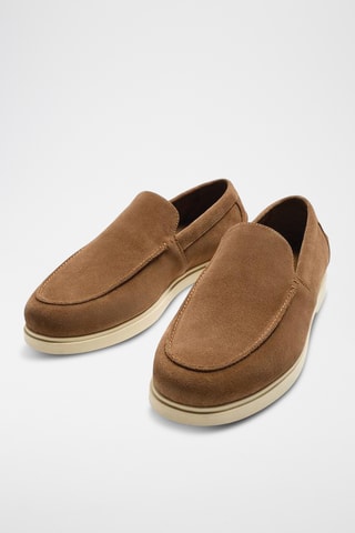 Mocassins en nubuck - Marron