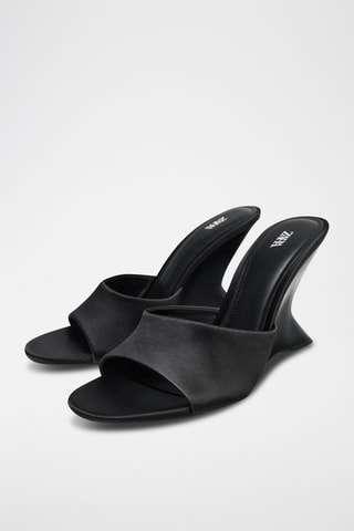 Mules compensées- Noir