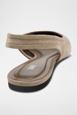Ballerines en nubuck - Beige