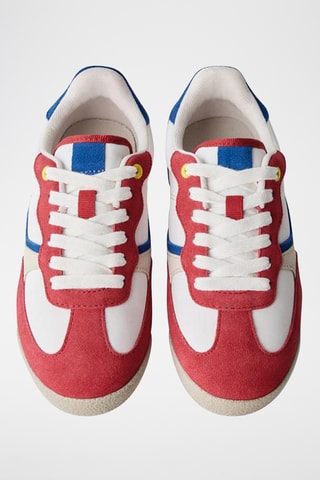 Baskets en cuir - Rouge et blanc