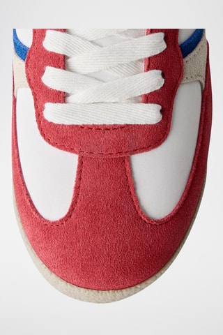 Baskets en cuir - Rouge et blanc