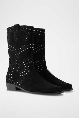 Bottines en nubuck - Noir