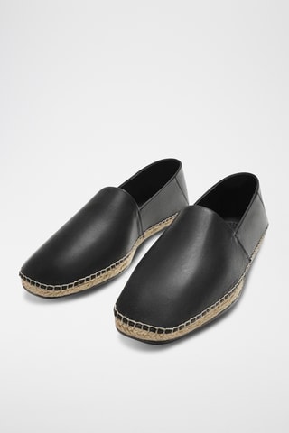 Espadrilles en cuir - Noir
